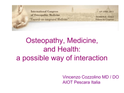 presentation - International Congress of Osteopathic Medicine