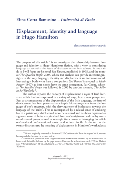 Displacement, Identity and Language in Hugo Hamilton
