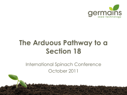 The arduous pathway to a Section 18