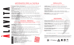 INSALATA pasta fresca ANTIPASTo Per La Tavola Secondi