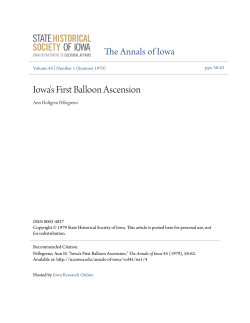 Iowa`s First Balloon Ascension