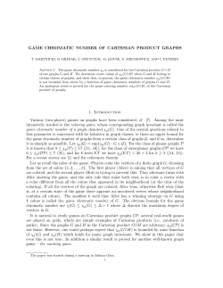 GAME CHROMATIC NUMBER OF CARTESIAN PRODUCT