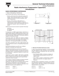 General Technical Information Radio Interference Suppression