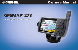 GPSMAP 278 Owner`s Manual