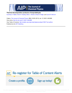 Thermal decomposition products of butyraldehyde