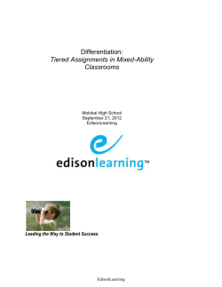 Tiered Assignments in Mixed-Ability Classrooms