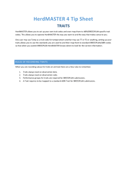 Traits - HerdMASTER