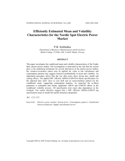 Efficiently Estimated Mean and Volatility Characteristics