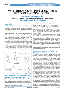 photochemical crosslinking of proteins to make novel