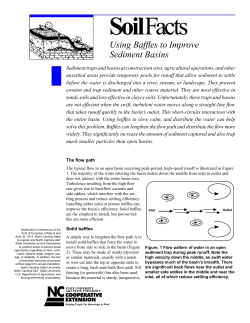 Using Baffles to Improve Sediment Basins