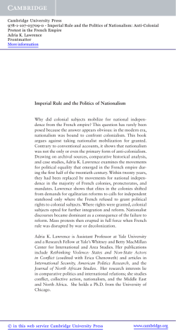 Imperial Rule and the Politics of Nationalism