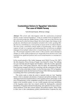 Contentious history in `Egyptian` television: The case of Malek Farouq