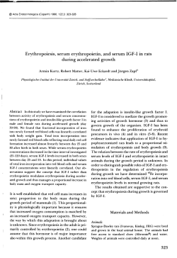 Erythropoiesis, serum erythropoietin, and serum IGF