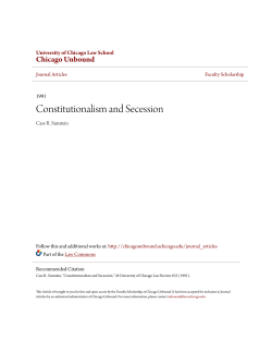 Constitutionalism and Secession - Chicago Unbound