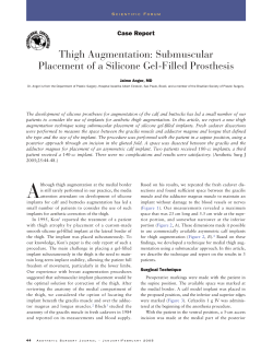 Thigh Augmentation: Submuscular Placement of a Silicone Gel