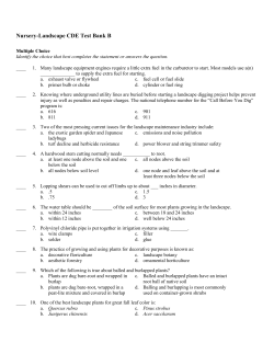 Nursery-Landscape CDE Test Bank B