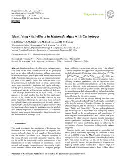 Identifying vital effects in Halimeda algae with Ca isotopes