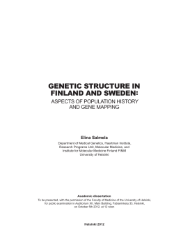 Genetic structure in Finland and Sweden
