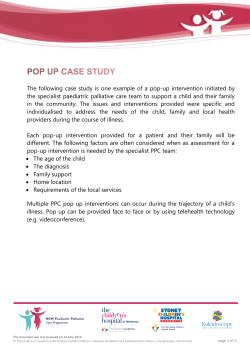 The following case study is one example of a pop-up