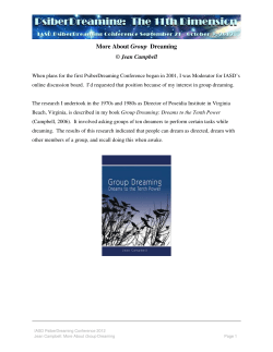 More About Group Dreaming - World Dreams Peace Bridge