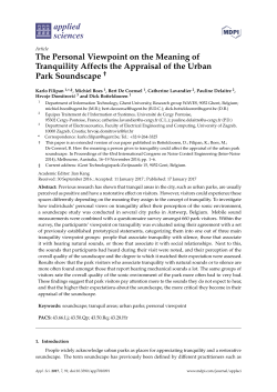 The Personal Viewpoint on the Meaning of Tranquility Affects the