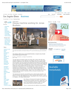 Disney machine working for Jonas Brothers