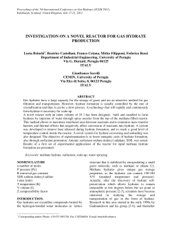 investigation on a novel reactor for gas hydrate production