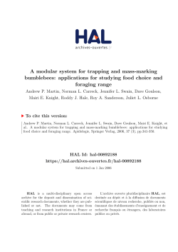 A modular system for trapping and mass-marking bumblebees