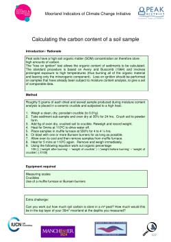 Calculating the carbon content of a soil sample