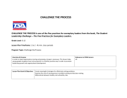 CHALLENGE THE PROCESS