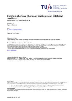 Quantum chemical studies of zeolite proton catalyzed reactions