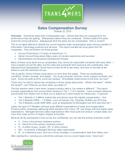 Sales Compensation Survey