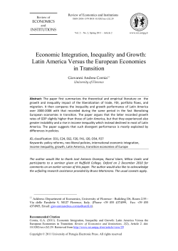 Economic Integration, Inequality and Growth: Latin America Versus