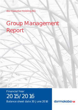 Group Management Report 2015/2016