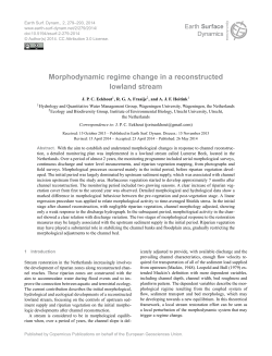 Morphodynamic regime change in a reconstructed lowland