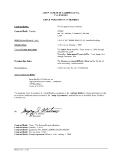 Group Agreement - The Scripps Research Institute