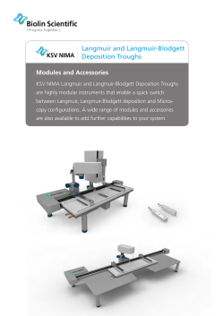 Langmuir and Langmuir-Blodgett Deposition Troughs