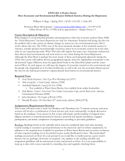 1 ENVI 252: A Perfect Storm