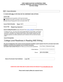 College Level Readiness in Reading AND Writing