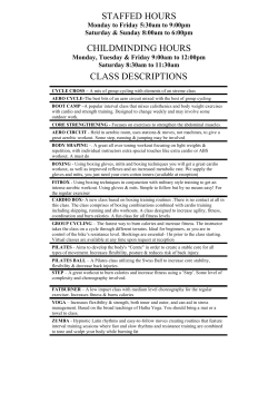Class descriptions for Regular classes