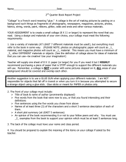 Collage Book Report Project