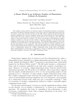 A Brane World in an Arbitrary Number of Dimensions without Z2