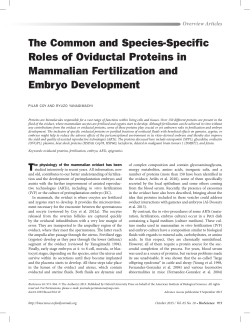 The Common and Species-Specific Roles of Oviductal