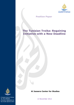 The Tunisian Troika: Regaining Initiative with a New Deadline