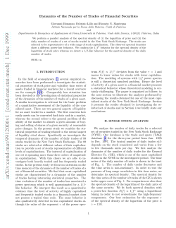 Dynamics of the Number of Trades of Financial Securities