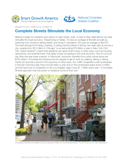 Complete Streets Stimulate the Local Economy
