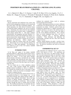Positron Beam Propagation in a Meter Long Plasma Channel