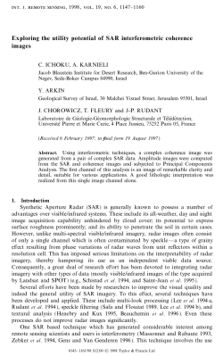 Exploring the utility potential of SAR interferometric coherence images