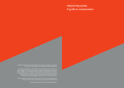 MESOTHELIOMA: A guide to compensation