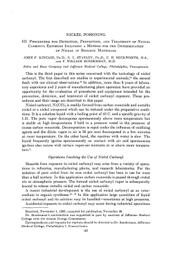 NICKEL POISONING This is the third paper in this series concerned